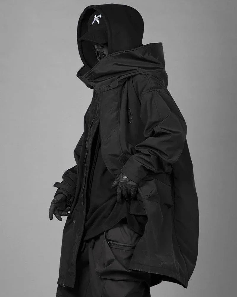 Chic Utility Layered Overcoat -  durable fabric - Utility Layered Overcoat for Urban Adventures