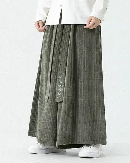 Chic Wide-Leg Corduroy Pants -  casual trousers - Chic Wide-Leg Corduroy Pants for Stylish Comfort