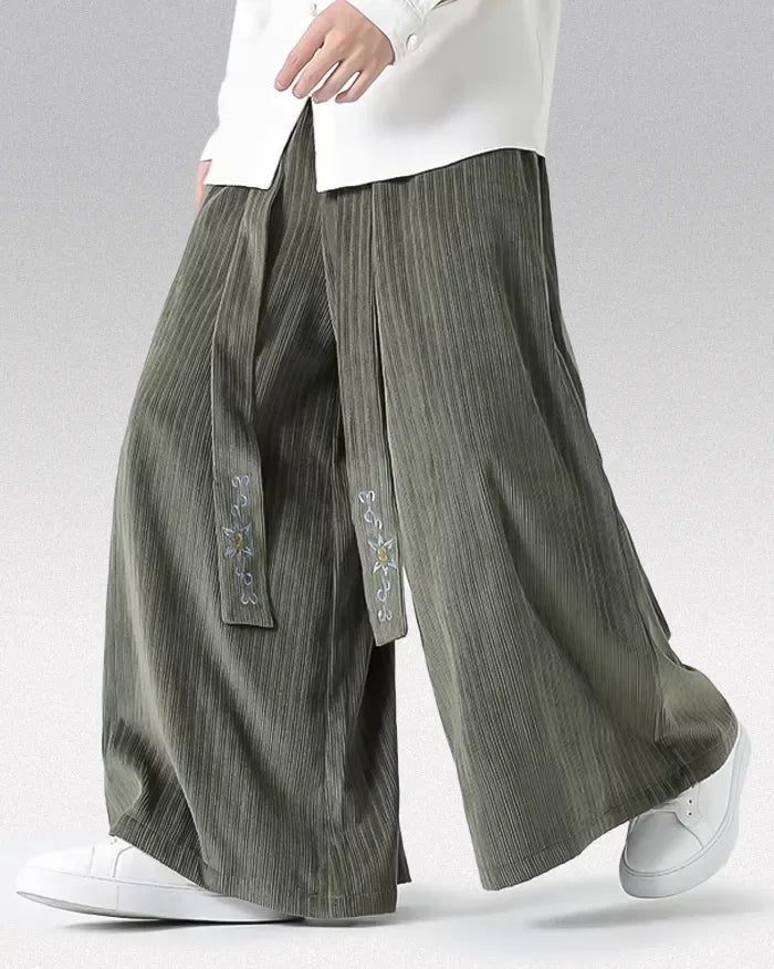 Chic Wide-Leg Corduroy Pants - comfortable wide-leg pants - Chic Wide-Leg Corduroy Pants for Stylish Comfort