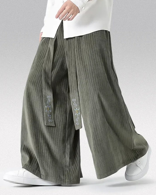 Chic Wide-Leg Corduroy Pants - comfortable wide-leg pants - Chic Wide-Leg Corduroy Pants for Stylish Comfort