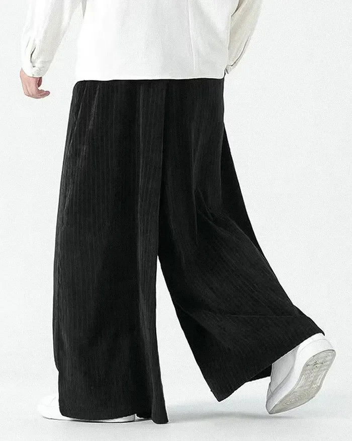 Chic Wide-Leg Corduroy Pants - comfortable wide-leg pants - Chic Wide-Leg Corduroy Pants for Stylish Comfort