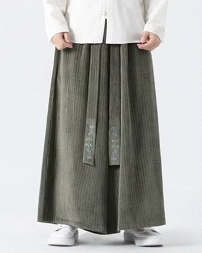Chic Wide-Leg Corduroy Pants -  stylish casual trousers - Chic Wide-Leg Corduroy Pants for Stylish Comfort