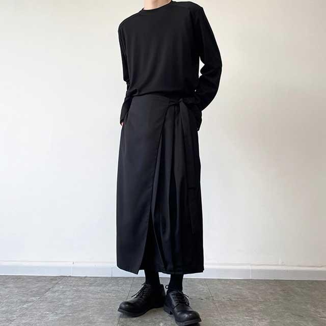 Chic Wide-Leg Hakama Pants -  elegant wide leg pants - Chic Wide-Leg Hakama Pants for Modern Style
