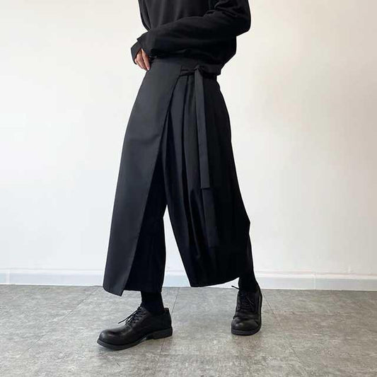 Chic Wide-Leg Hakama Pants - hakama pants - Chic Wide-Leg Hakama Pants for Modern Style