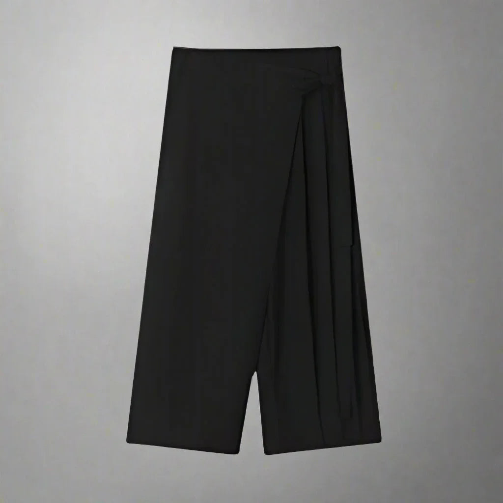 Chic Wide-Leg Hakama Pants -  trendy pants - Chic Wide-Leg Hakama Pants for Modern Style