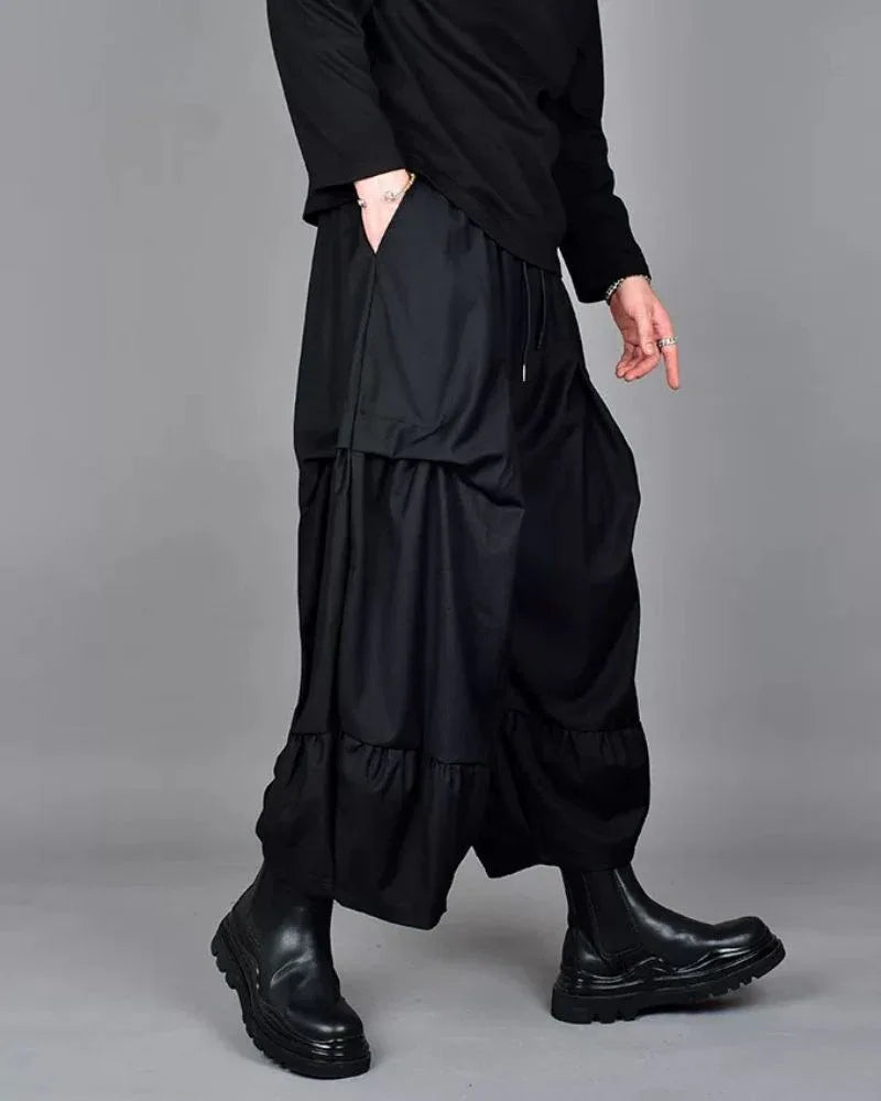 Chic Wide-Leg Tech Trousers -  practical fashion pants - Chic Wide-Leg Tech Trousers for Urban Style