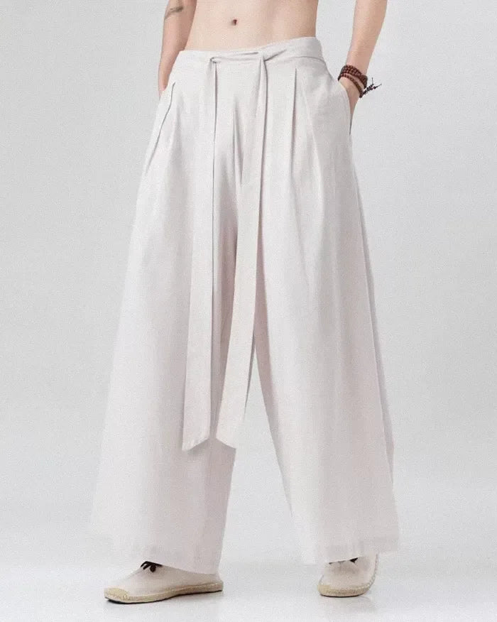Chic Wide-Leg Trousers -  breathable fabric - Chic Wide-Leg Trousers for Effortless Style