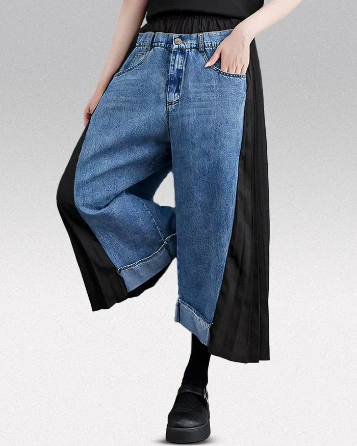 Chic Wide Leg Women's Jeans - comfortable women's jeans - Chic Wide Leg Women's Jeans for Stylish Comfort