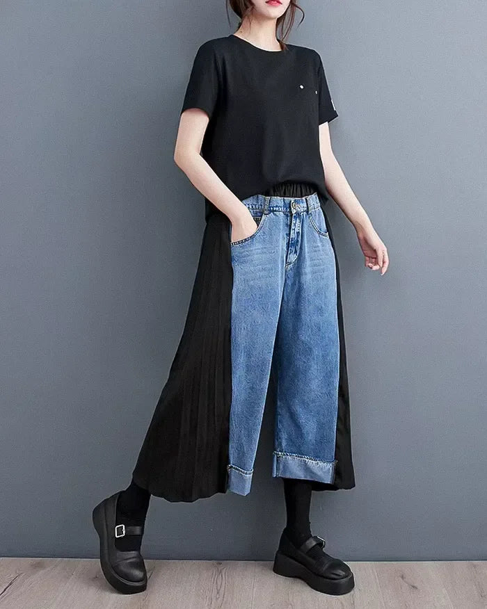 Chic Wide Leg Women's Jeans -  womens jeans - Chic Wide Leg Women's Jeans for Stylish Comfort