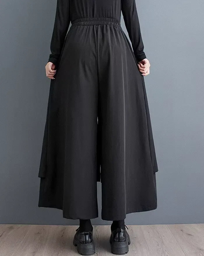 Chic Wide-Leg Women's Pants -  Japanese design pants - Chic Wide-Leg Women's Pants for Effortless Style