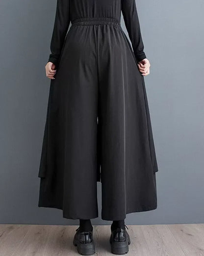Chic Wide-Leg Women's Pants -  Japanese design pants - Chic Wide-Leg Women's Pants for Effortless Style