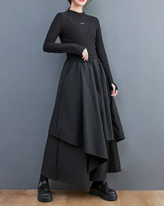 Chic Women's Hakama Pants -  urban wear - Chic Women's Hakama Pants for Stylish Comfort