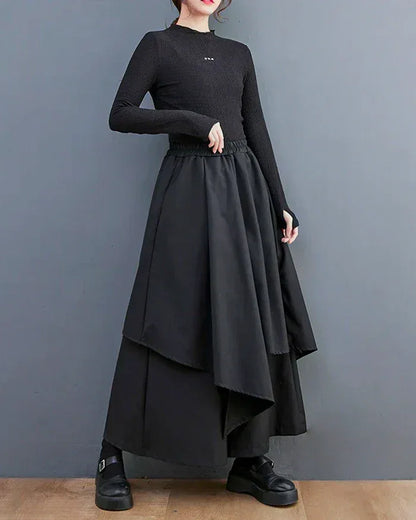 Chic Women's Hakama Pants -  urban wear - Chic Women's Hakama Pants for Stylish Comfort