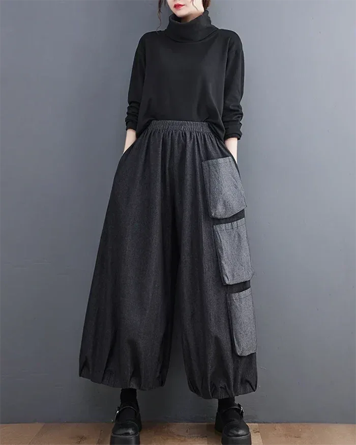 Chic Women's Hakama Pants -  versatile fashion pants - Stylish Women's Hakama Pants for Modern Looks