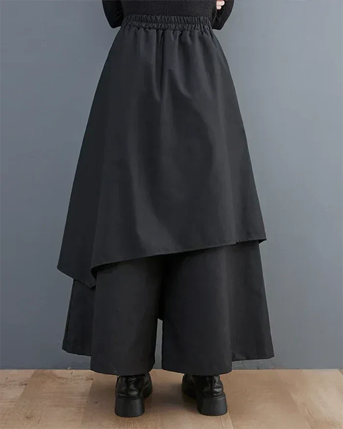 Chic Women's Hakama Pants -  women's pants - Chic Women's Hakama Pants for Stylish Comfort