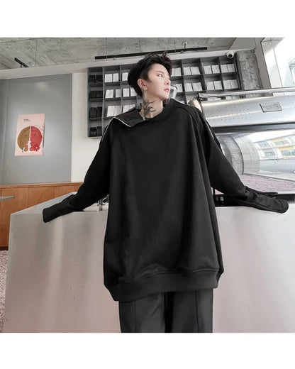 Chic Zip-Up Street Hoodie -  streetwear - Chic Zip-Up Street Hoodie for Casual Outings