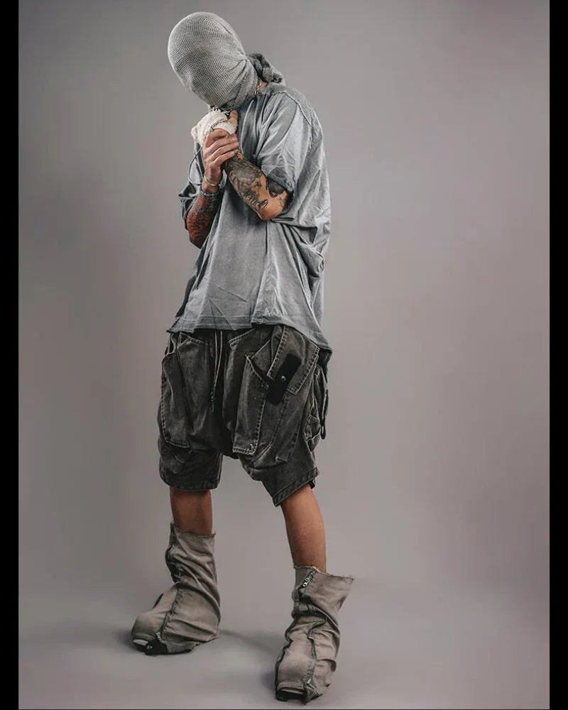 Chill Breeze Quick-Dry Top -  cyberpunk fashion - Chill Breeze Quick-Dry Cotton Top in Gray