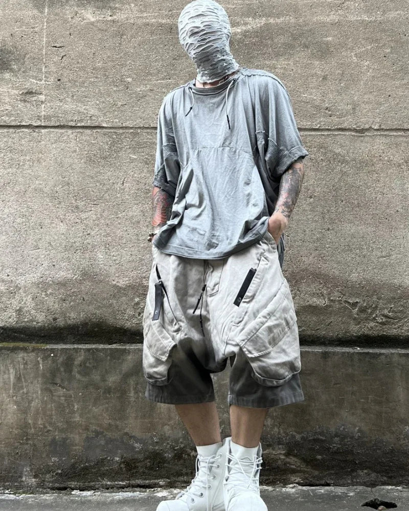 Chill Breeze Quick-Dry Top -  techwear aesthetics - Chill Breeze Quick-Dry Cotton Top in Gray