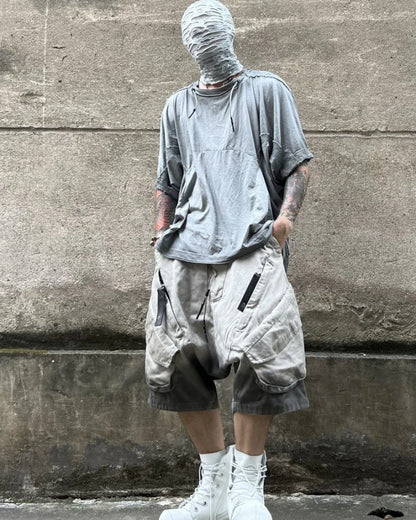 Chill Breeze Quick-Dry Top -  techwear aesthetics - Chill Breeze Quick-Dry Cotton Top in Gray
