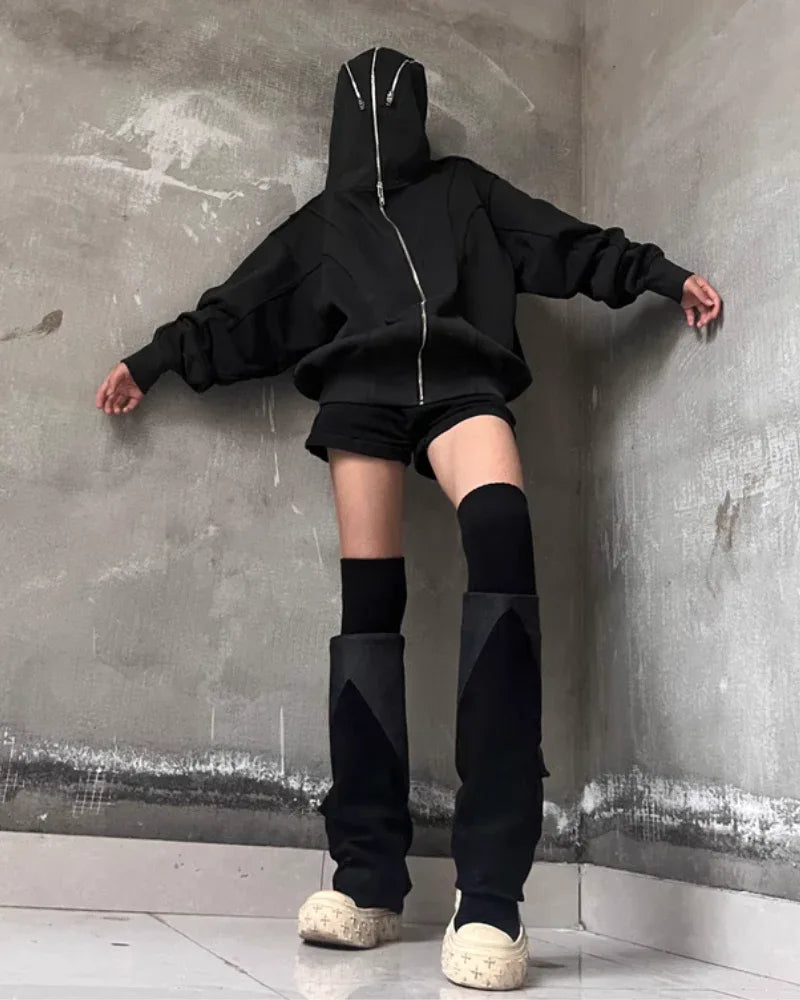 City Chic Masked Hoodie -  wear for streetwear - Masked Hoodie for Urban Style Enthusiasts