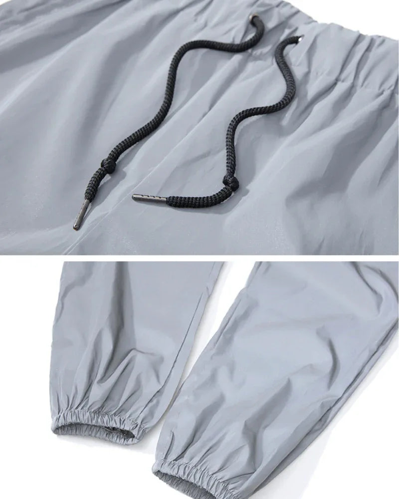 City Glide Reflective Tech Trousers -  techwear - Reflective Tech Trousers for Everyday Style