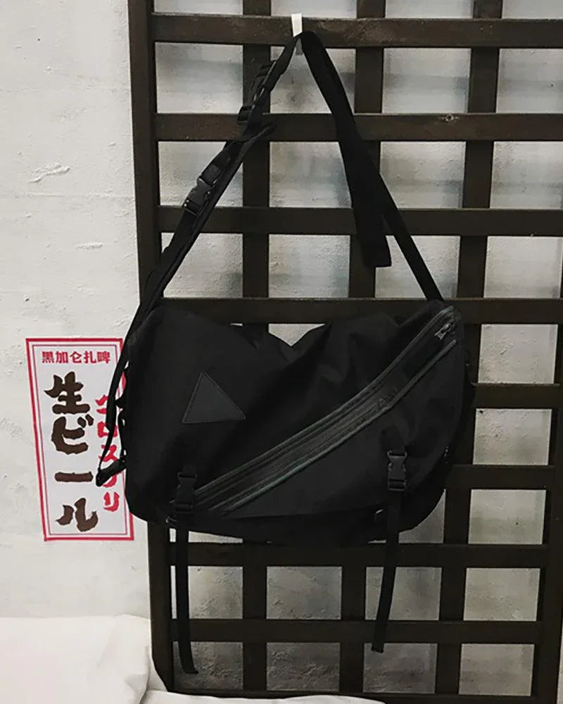 City Glow Reflective Messenger Bag -  streetwear - Reflective Messenger Bag for Daily Style