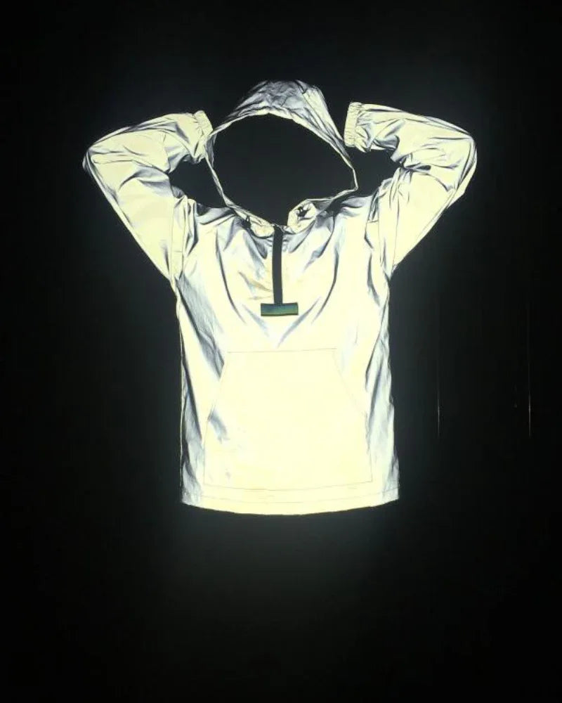 City Glow Tech Jacket -  comfortable layering jacket - Urban Reflective Tech Jacket for Style and Comfort