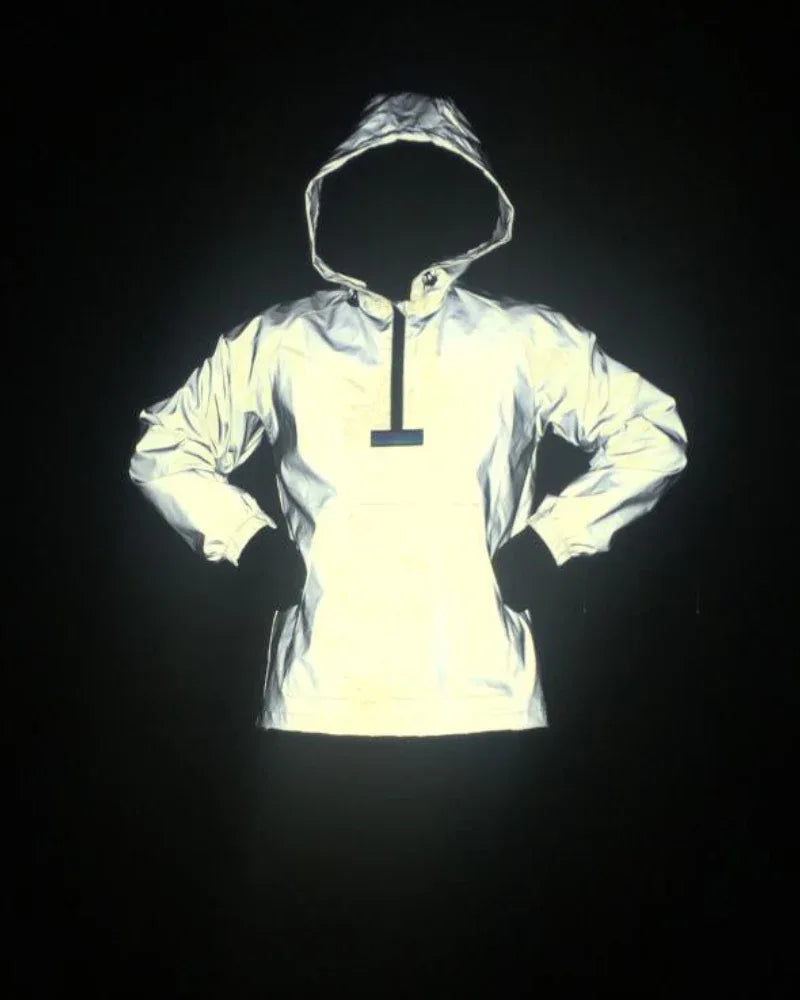 City Glow Tech Jacket -  gray jacket - Urban Reflective Tech Jacket for Style and Comfort