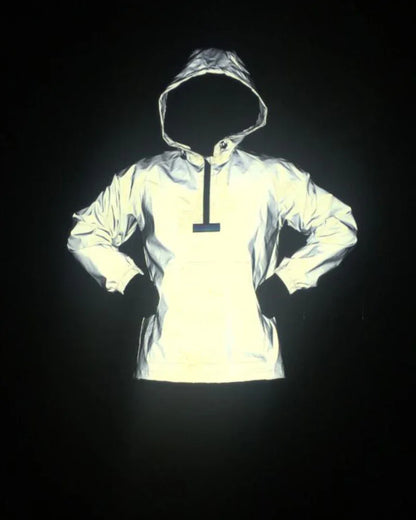 City Glow Tech Jacket -  gray jacket - Urban Reflective Tech Jacket for Style and Comfort