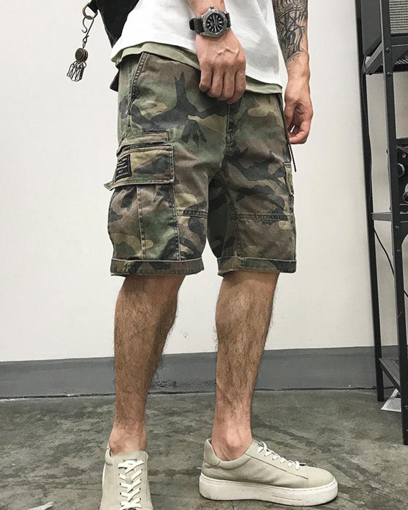 City-Ready Camo Cargo Shorts -  cargo shorts - Camo Cargo Shorts for Outdoor Adventures