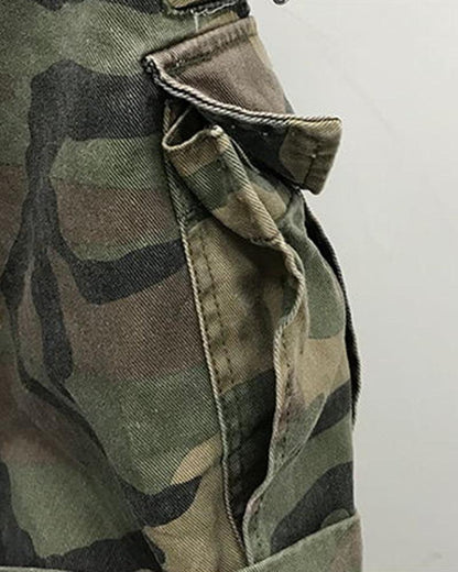 City-Ready Camo Cargo Shorts -  outdoor adventure shorts - Camo Cargo Shorts for Outdoor Adventures