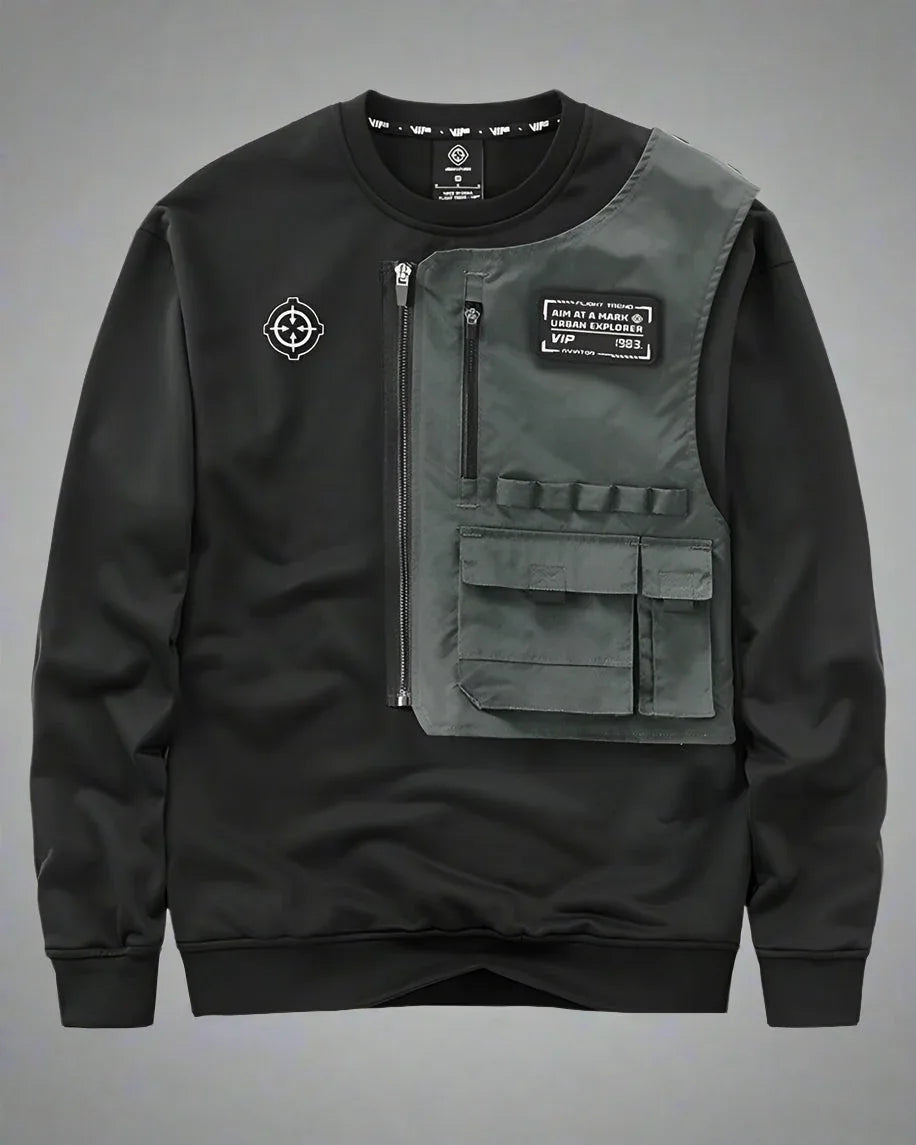 City Ready Layered Hoodie - comfortable techwear - Layered Hoodie for Stylish Everyday Comfort