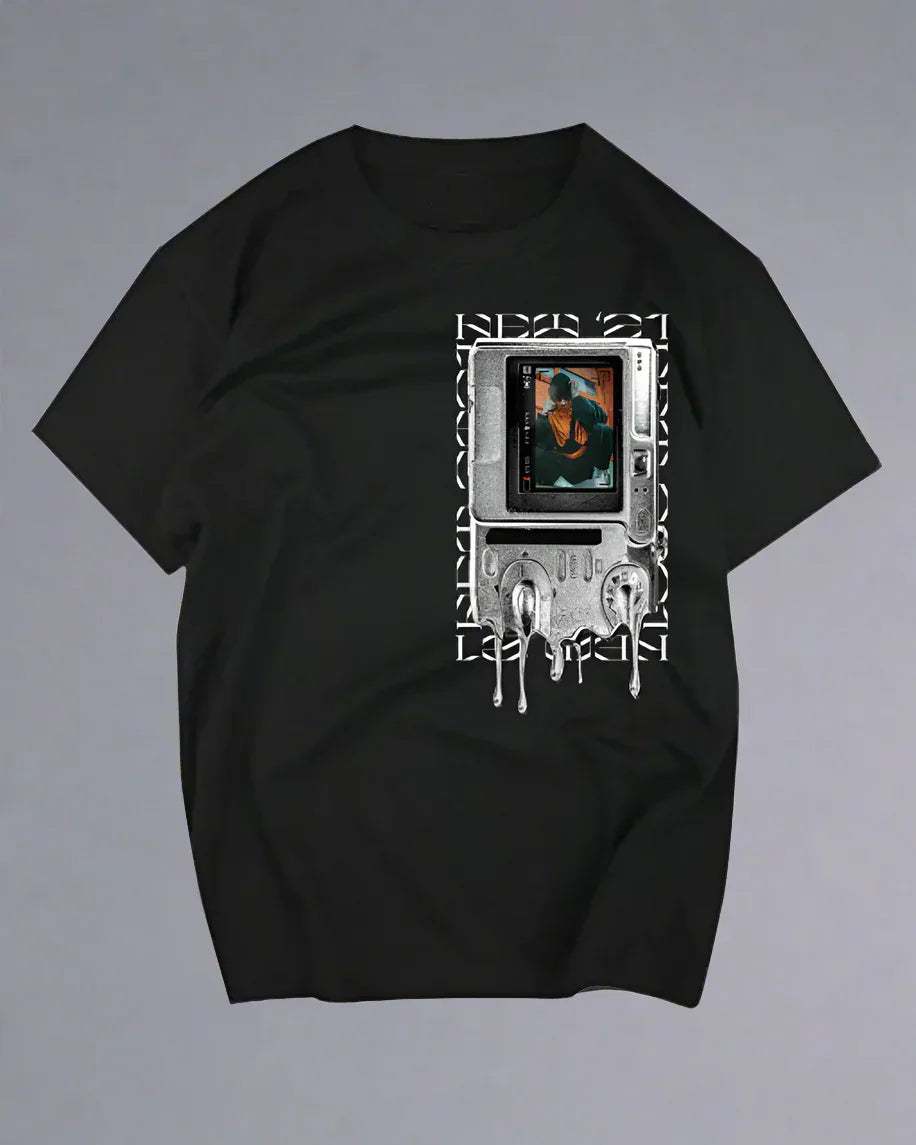 City Spirit Cotton Tee - cotton tee - Futuristic Techwear Cotton Tee in Black