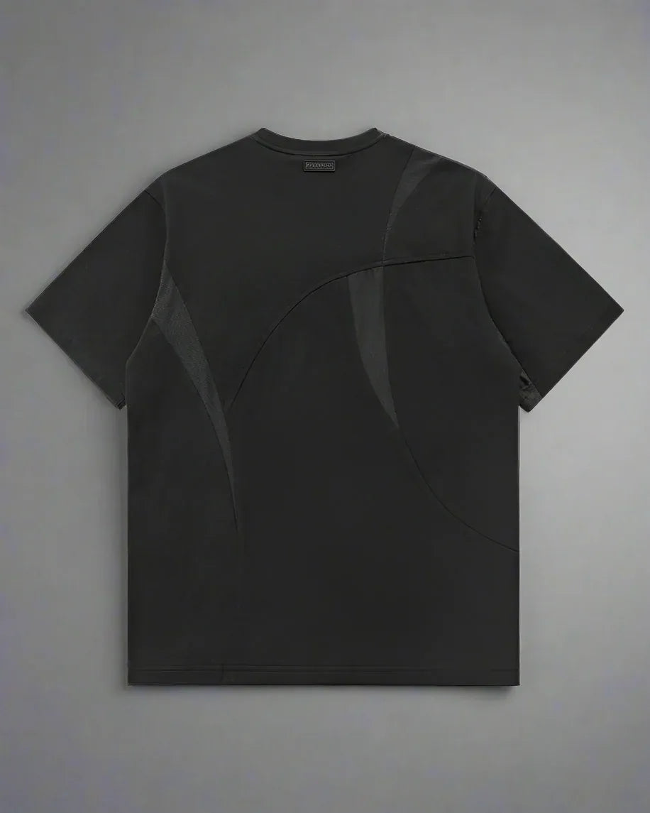 City Style Geometric Tee -  black t-shirt - City Style Geometric Tee for Daily Wear