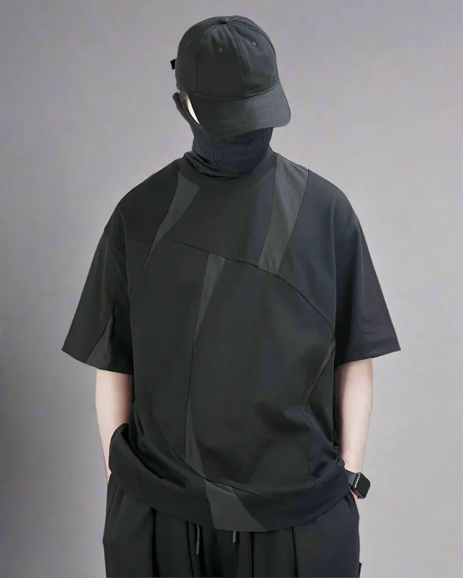 City Style Geometric Tee - techwear clothing - City Style Geometric Tee for Daily Wear