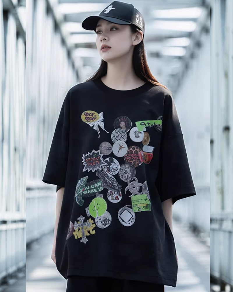 City Vibes Graffiti Tee -  urban style - Urban Style Graffiti Graphic T-Shirt