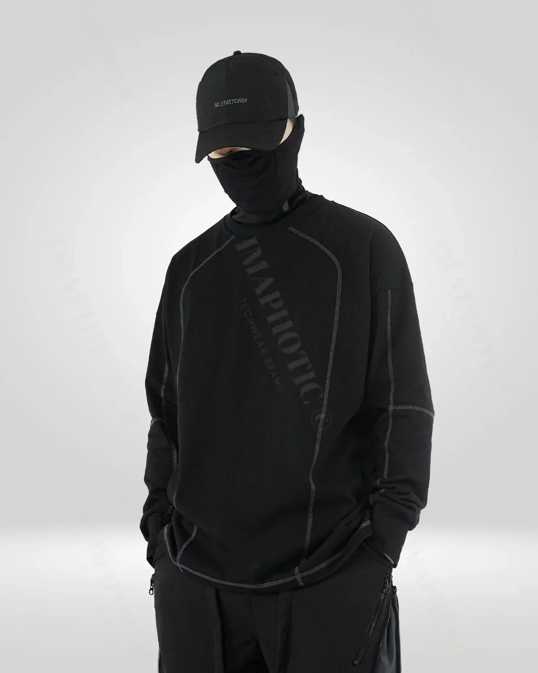 Classic Black Cotton Sweatshirt -  cotton sweatshirt - Classic Black Cotton Sweatshirt for Men