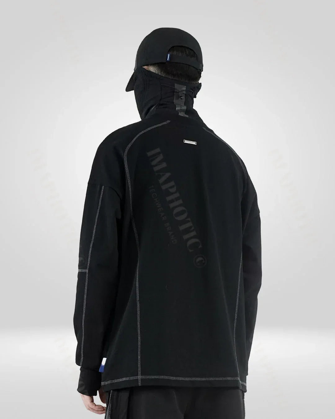 Classic Black Cotton Sweatshirt -  long sleeve - Classic Black Cotton Sweatshirt for Men