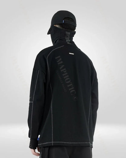 Classic Black Cotton Sweatshirt -  long sleeve - Classic Black Cotton Sweatshirt for Men