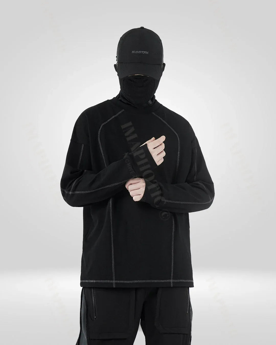 Classic Black Cotton Sweatshirt - men's sweatshirt - Classic Black Cotton Sweatshirt for Men