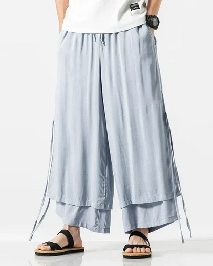 Classic Cotton Hakama Pants -  cotton pants - Classic Cotton Hakama Pants for Unmatched Style