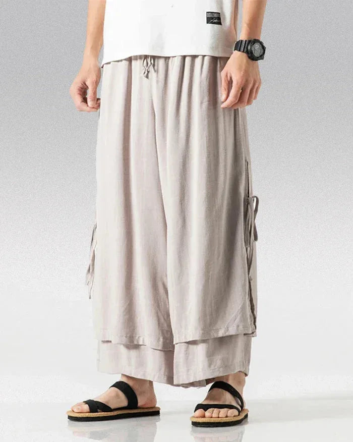Classic Cotton Hakama Pants - hakama pants - Classic Cotton Hakama Pants for Unmatched Style