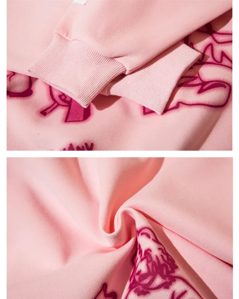 Colorful Cartoon Style Hoodie -  breathable fabric - Colorful Cartoon Style Hoodie for Everyday Wear