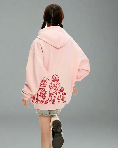 Colorful Cartoon Style Hoodie -  breathable fabric - Colorful Cartoon Style Hoodie for Everyday Wear