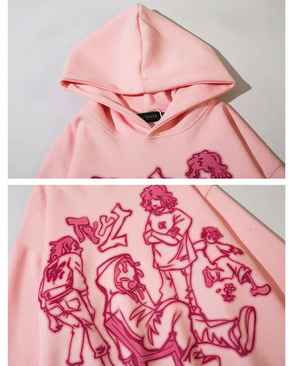 Colorful Cartoon Style Hoodie - hoodie - Colorful Cartoon Style Hoodie for Everyday Wear