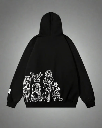 Colorful Cartoon Style Hoodie -  stylish outerwear - Colorful Cartoon Style Hoodie for Everyday Wear