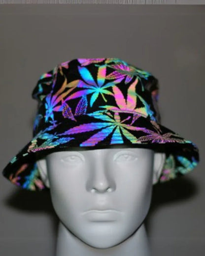 Colorful Reflective Rainbow Bucket -  fashion - Rainbow Reflective Bucket Hat for Stylish Looks