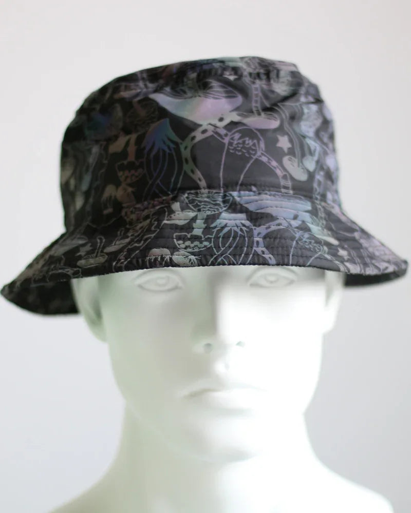 Colorful Reflective Rainbow Bucket - stylish bucket hat - Rainbow Reflective Bucket Hat for Stylish Looks