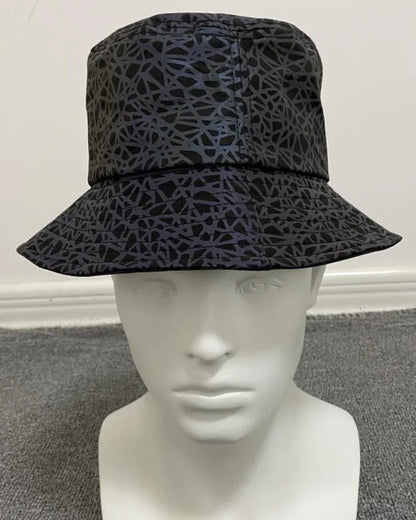 Colorful Reflective Rainbow Bucket -  techwear hat - Rainbow Reflective Bucket Hat for Stylish Looks