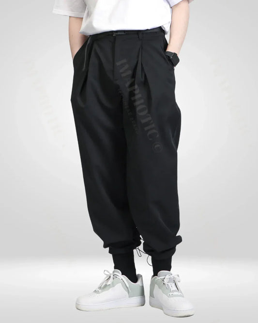 Comfy Drawstring Hem Trousers - adjustable drawstring trousers - Comfy Drawstring Hem Trousers for Relaxed Wear